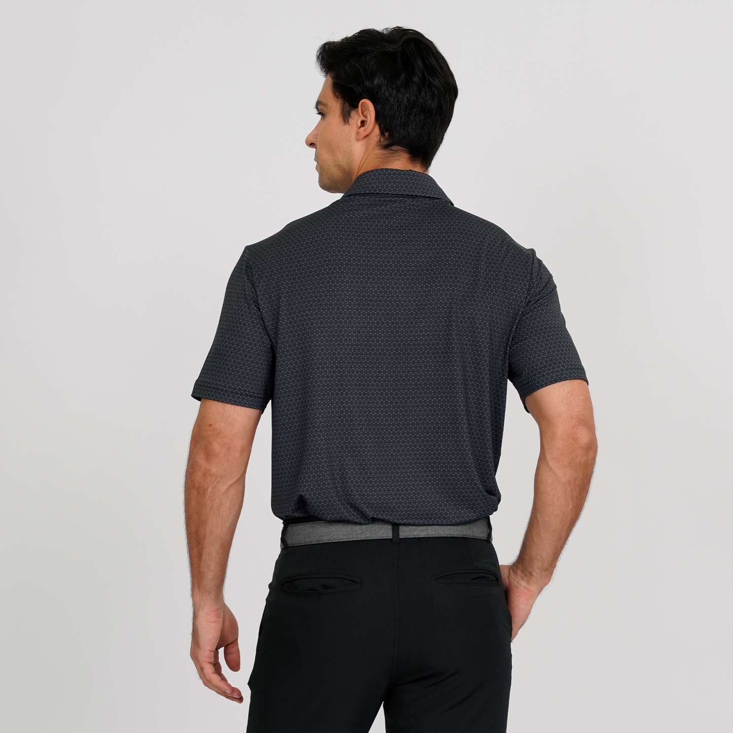 Ferris Button Collar Polo Black