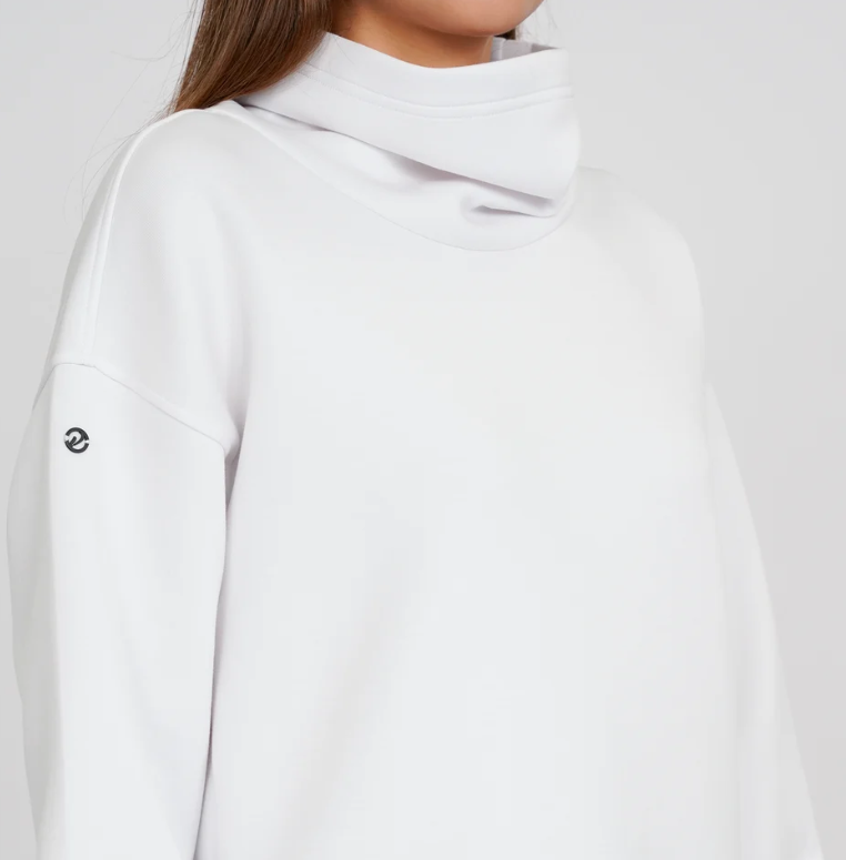Ladies Verve Sponge Funnel Neck - White
