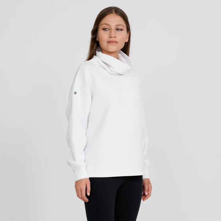 Ladies Verve Sponge Funnel Neck - White