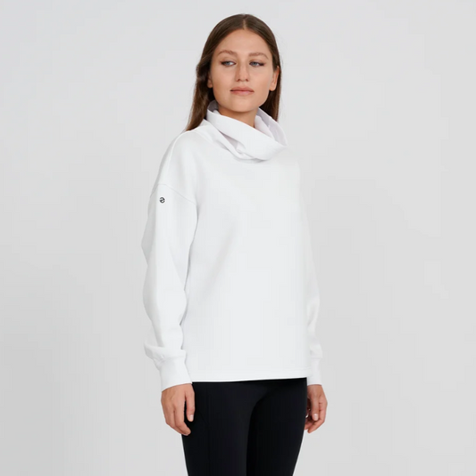 Ladies Verve Sponge Funnel Neck - White