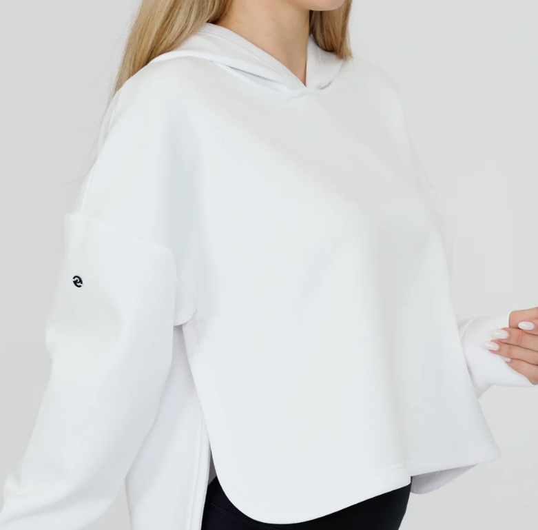 Ladies Verve Sponge Hoodie - White