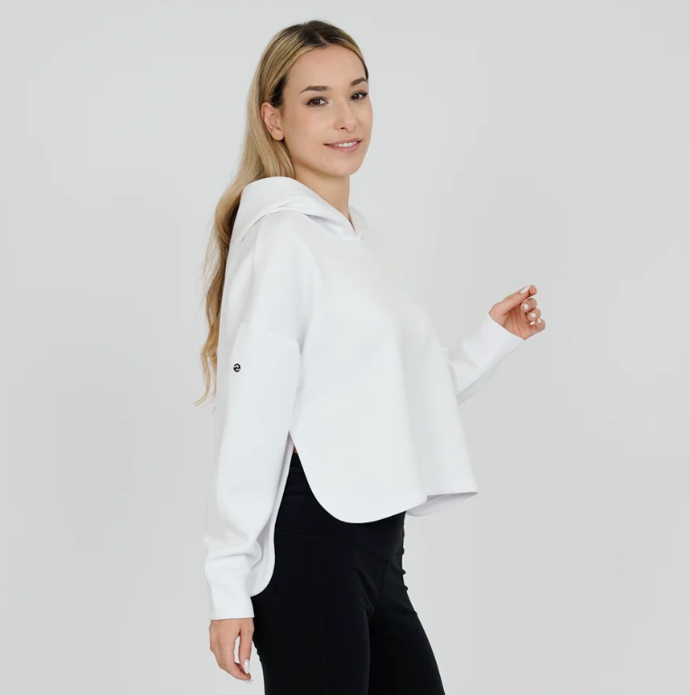 Ladies Verve Sponge Hoodie - White