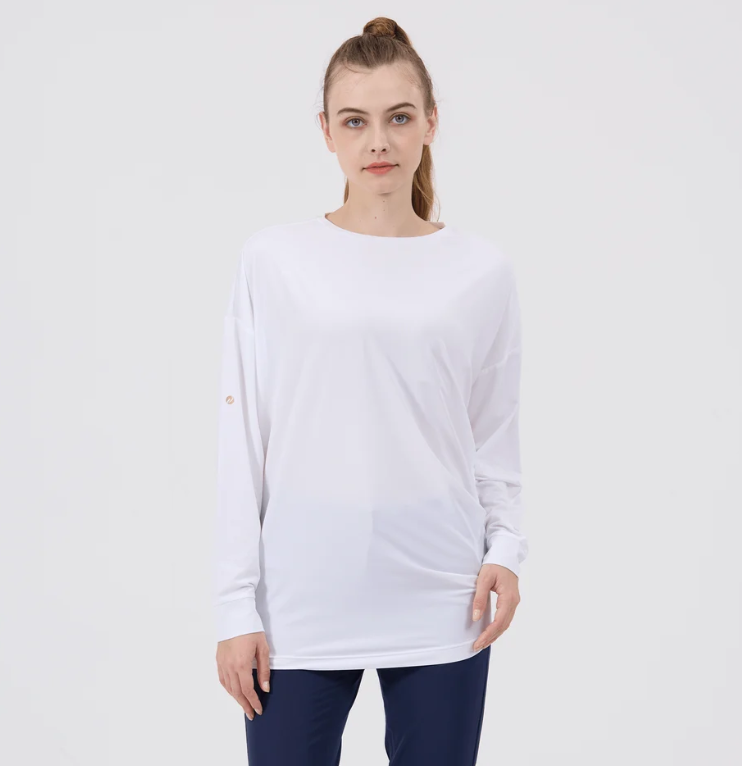 Ladies Verve Convert LS Tee - White