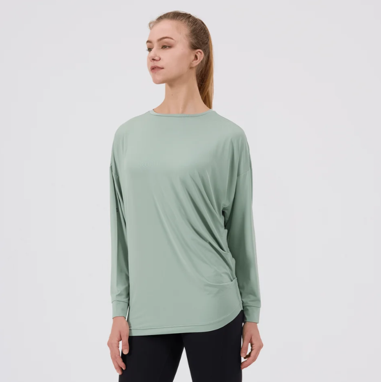 Ladies Verve Convert LS Tee - Sage