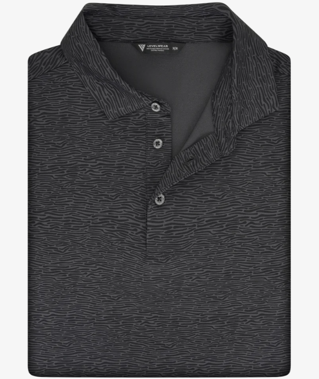 Trellis Polo Black/Charcoal