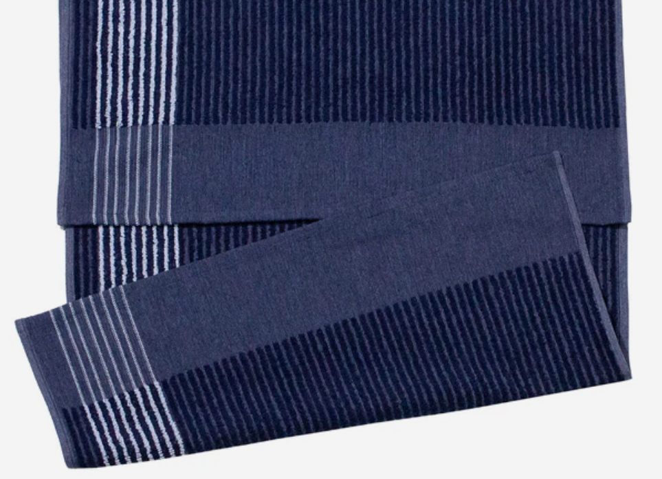 Caddy Towel Navy/White