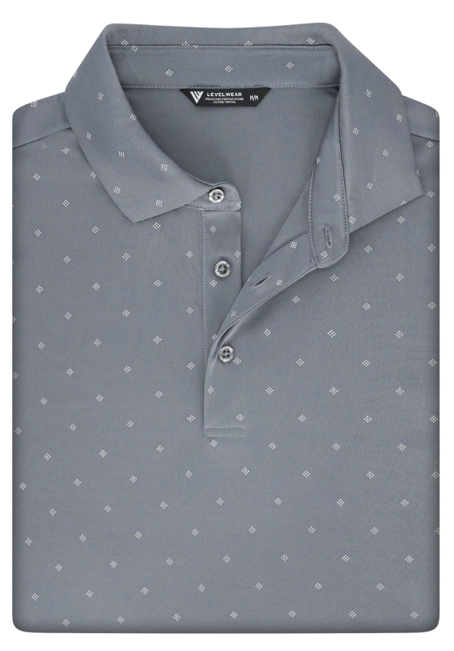 Inlay Performance Polo Pebble Grey