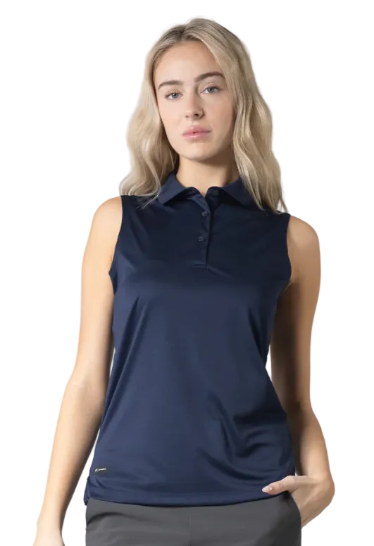 Ladies Venice Sleeveless Polo Navy