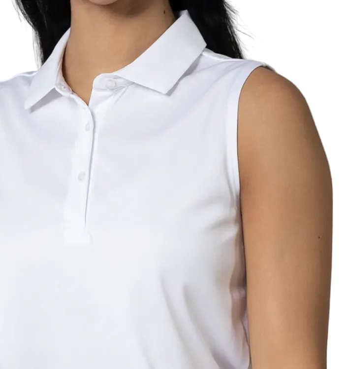 Ladies Venice Sleeveless Polo White